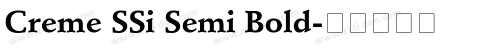 Creme SSi Semi Bold字体转换